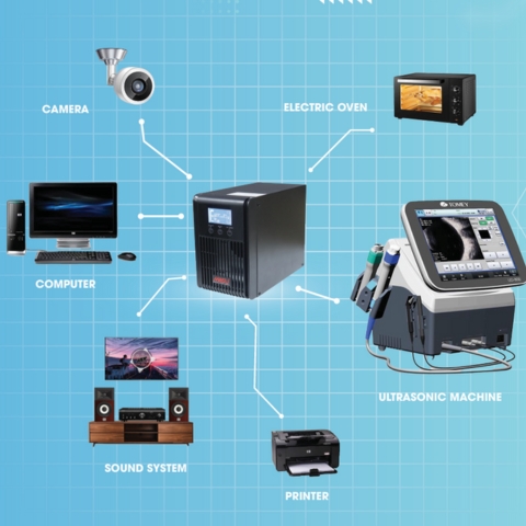 Bộ Lưu Điện Online Masu MS – 1K LCD 1000VA/900W