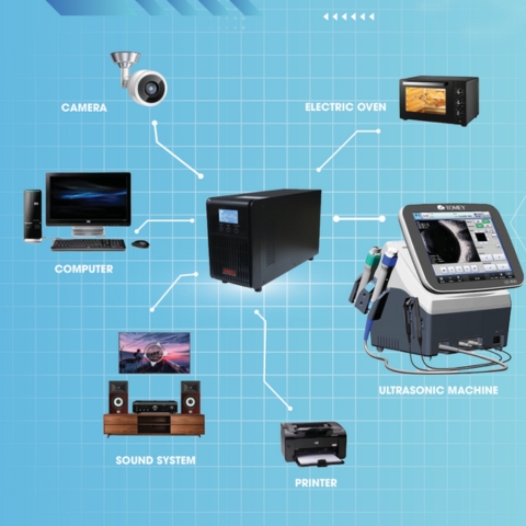 Bộ Lưu Điện Online Masu MS – 2KS LCD 2000VA/1800W