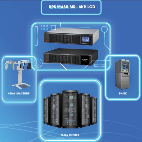 Bộ Lưu Điện Online Rack Masu MS – 6KR LCD 6000VA/5400W