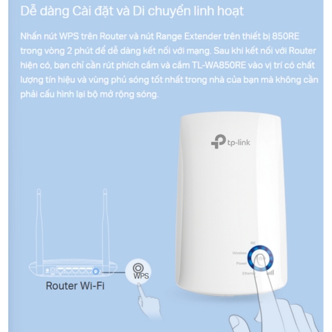 Bộ Kích Sóng WiFi TP-Link TL-WA850RE 300Mbps