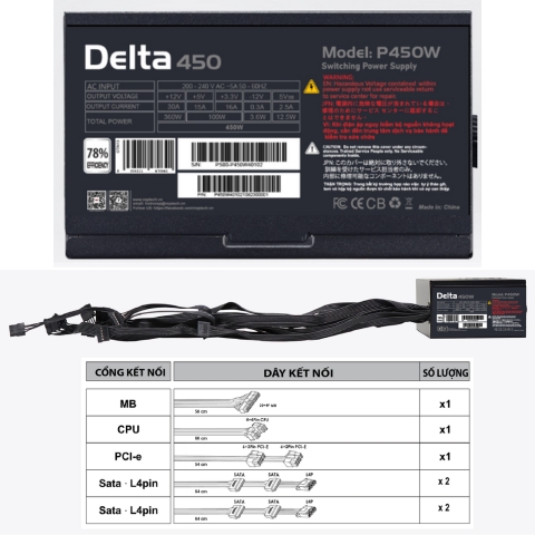 Bộ Nguồn VSP Delta P450W