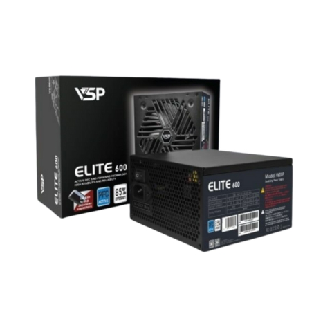 Bộ Nguồn VSP Elite Active PFC V600P Đen 600W