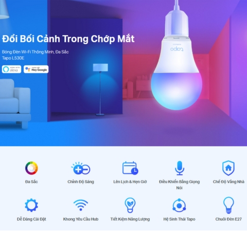 Bóng Đèn Wifi Thông Minh Đa Sắc Tapo L530E