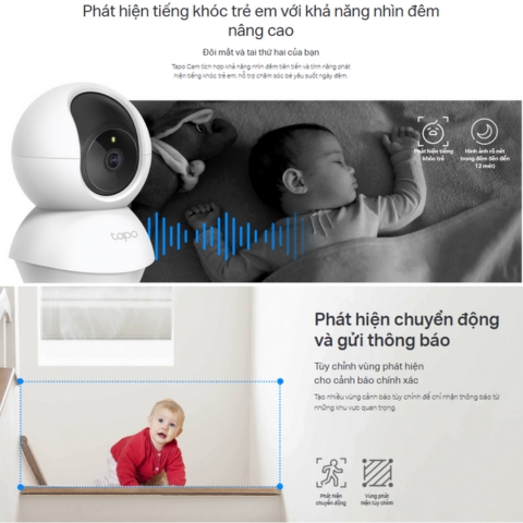 Camera AI Wifi Gia Đình TP-Link Tapo C200C Quay Quét