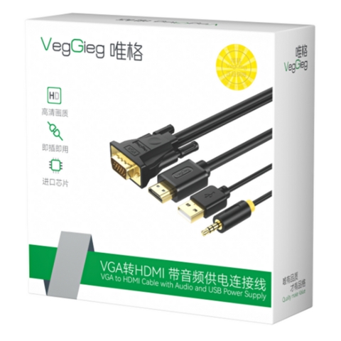 Cáp Chuyển VGA Ra HDMI (Dương) VegGieg V-Z206