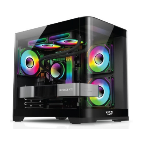 Case Thùng Máy Aquanaut Pro Gaming M-ATX X7 Đen/Trắng
