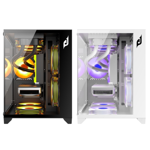 Case Thùng Máy EDRA ECS1503 Đen/Trắng