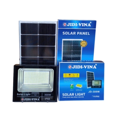 Đèn Năng Lượng Mặt Trời JD 300W JIDI-VINA Tấm Pin Mono (7 PIN)