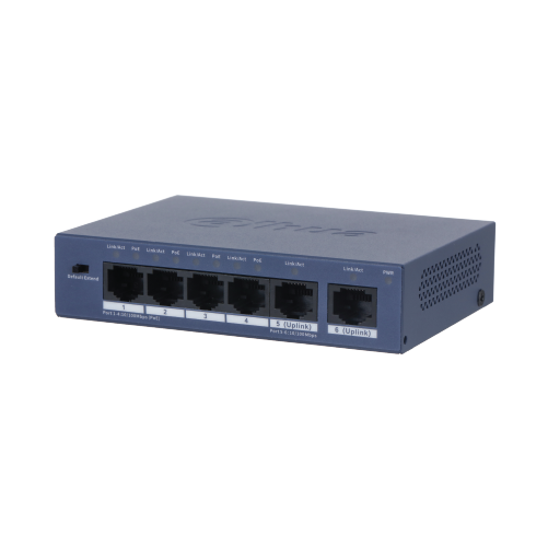 Switch PoE 4 port (Hỗ trợ 2 cổng mạng uplink) DH-S3006-4ET-36