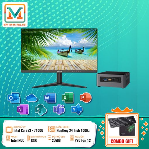 Máy Tính Văn Phòng Mini PC i3-7100U/8GB/256GB
