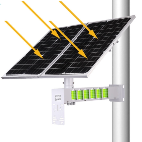 Hệ Thống Nguồn 80W12V40AH Năng Lượng Mặt Trời New Pin Khối