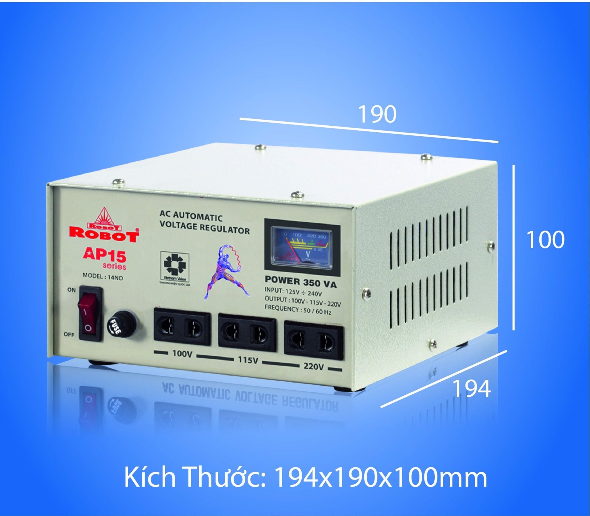 Ổn Áp Rờ Le 350VA (125V - 240V)