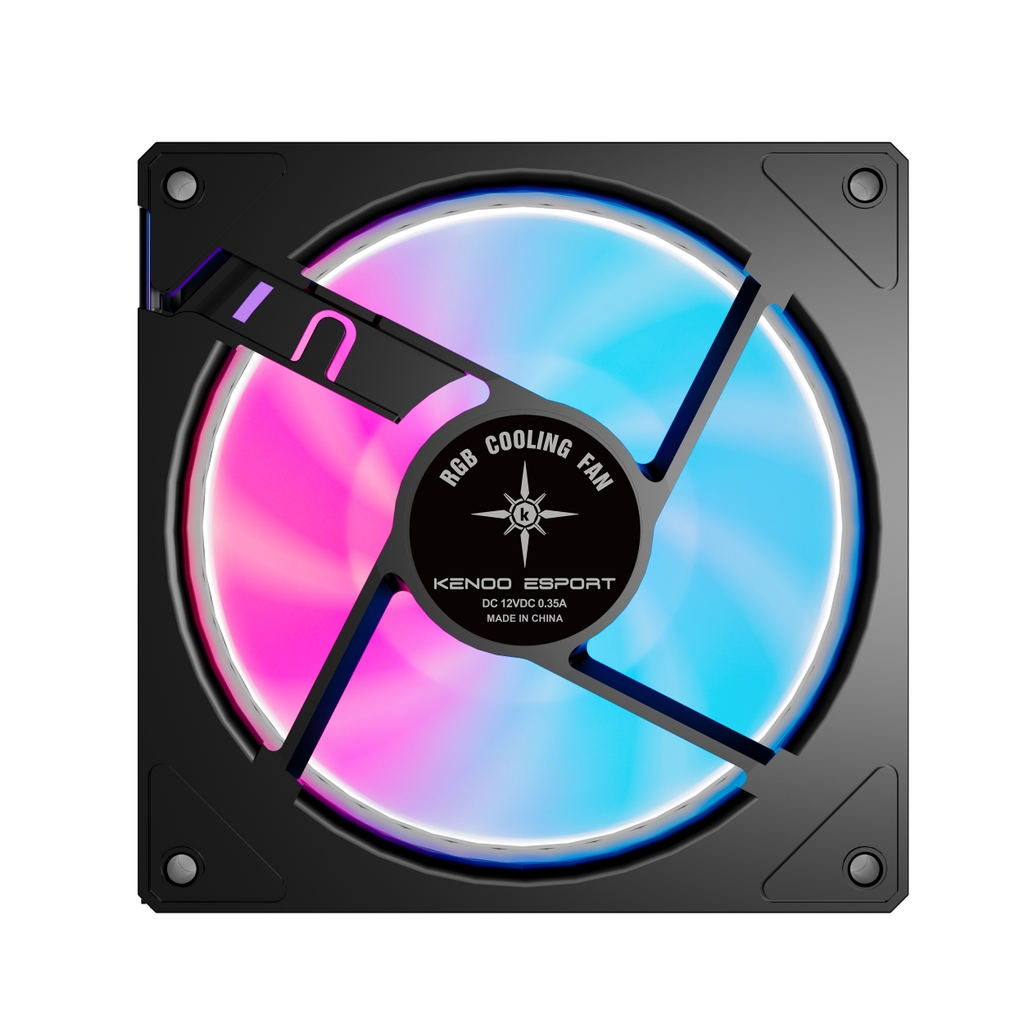 Quạt tản nhiệt KENOO ESPORT RGB INF1 - 2025 (Fan12) - Màu Đen