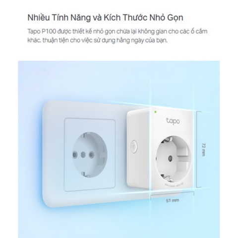 Ổ Cắm Wifi Thông Minh Mini Tapo P100