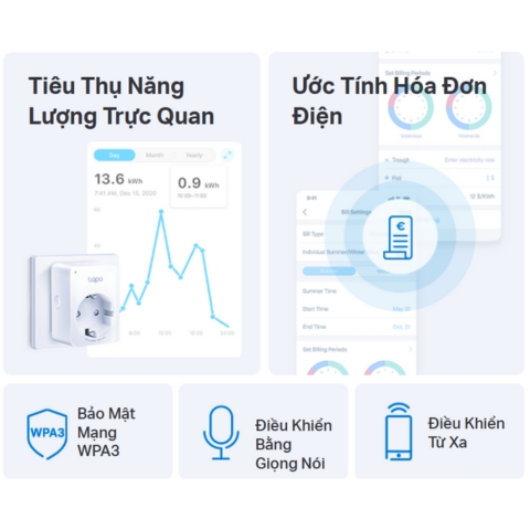 Ổ Cắm Wifi Thông Minh Mini Tapo P110M Giám Sát Năng Lượng
