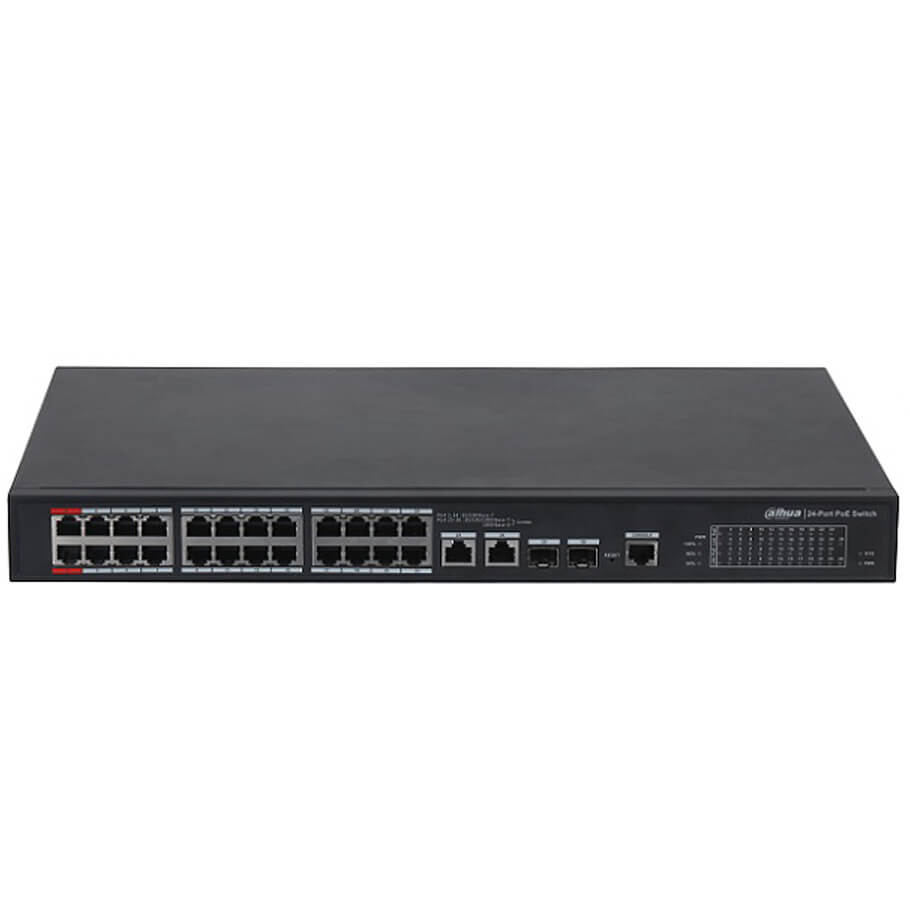 Switch Dahua 24 port POE 10/100 DH-PFS4226-24ET-360