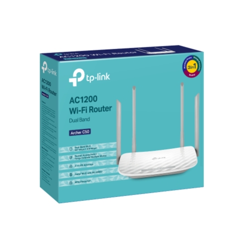 Router Wifi TP-Link Archer C50 Wireless AC1200Mbps Băng Tần Kép AC1200