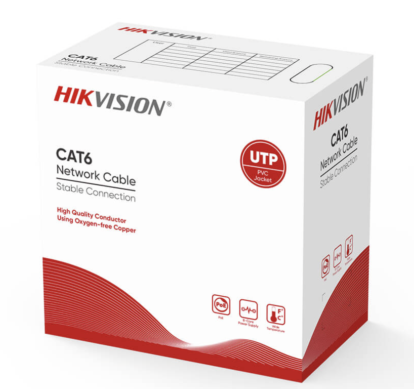 Cáp mạng Hikvision Cat6 UTP 24AWG