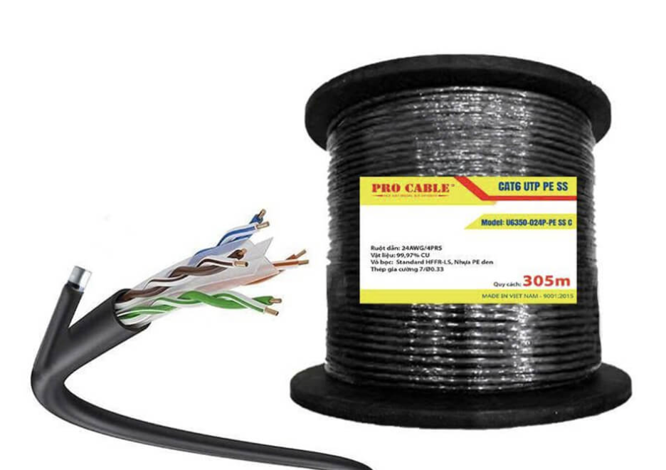Cáp mạng ProCable CAT6 UTP Outdoor PE Self-Supporting