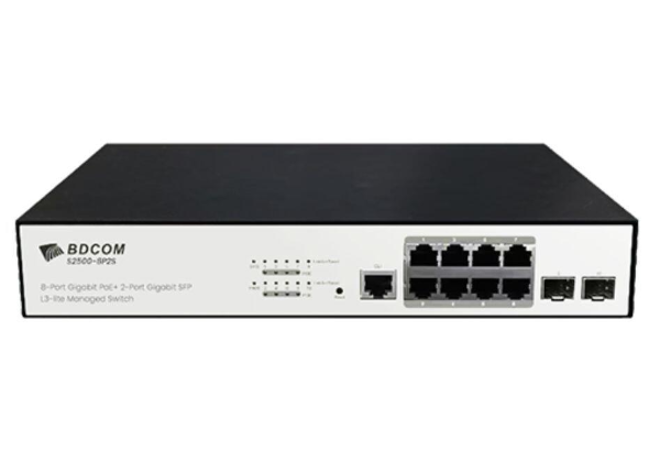 Thiết bị chuyển mạch Switch Cloud Managed PoE BDCOM S2500-8P2S-W
