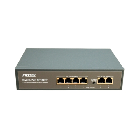 Switch POE 4 Port Aptek SF1042P Chuyên Dụng Cho Camera