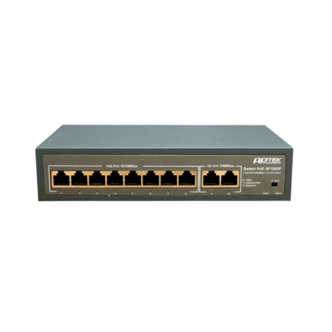 Switch POE 8 Port Aptek SF1082FP Chuyên Dụng Cho Camera