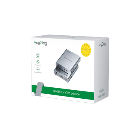 Bộ nối dài HDMI qua cáp mạng LAN dài 60m hỗ trợ 1080P/60Hz Veggieg V-HD010