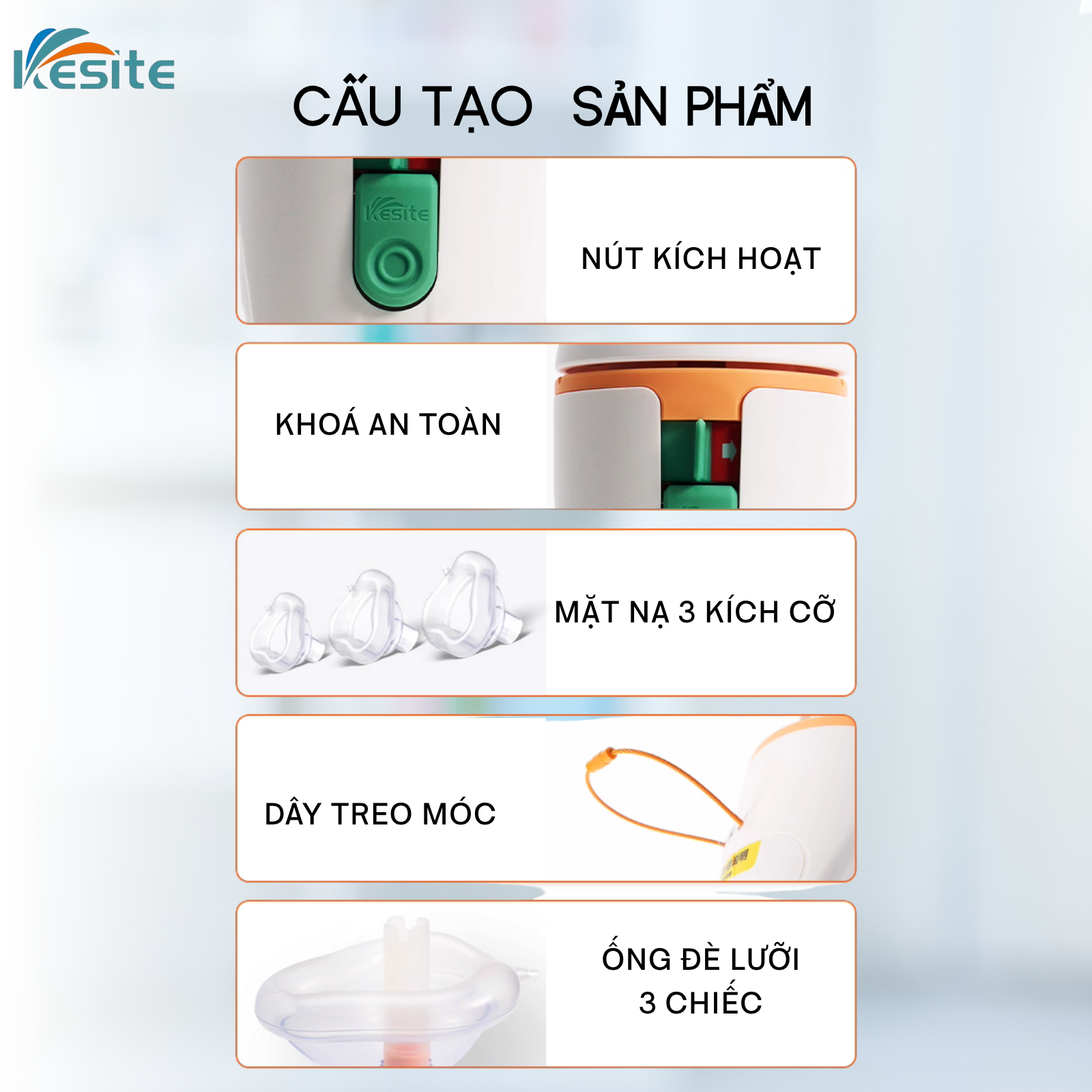 Dụng cụ hỗ trợ sơ cứu hóc dị vật KESITE model: Type IA chính hãng bảo hành 12 tháng