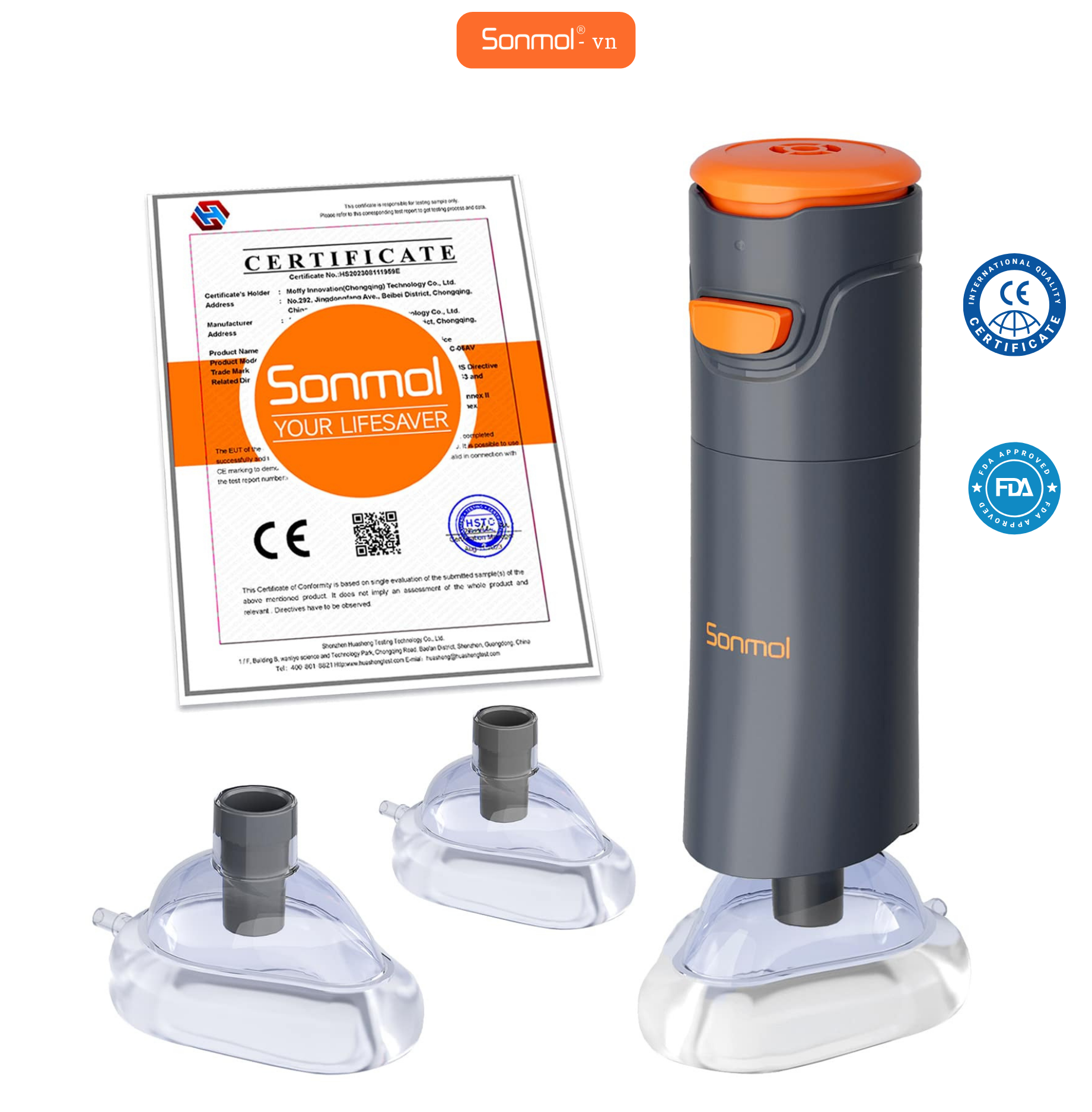 Dụng Cụ Hỗ Trợ Sơ Cứu Hóc Dị Vật Sonmol MFAC-08VS ( phiên bản nhỏ gọn di động )