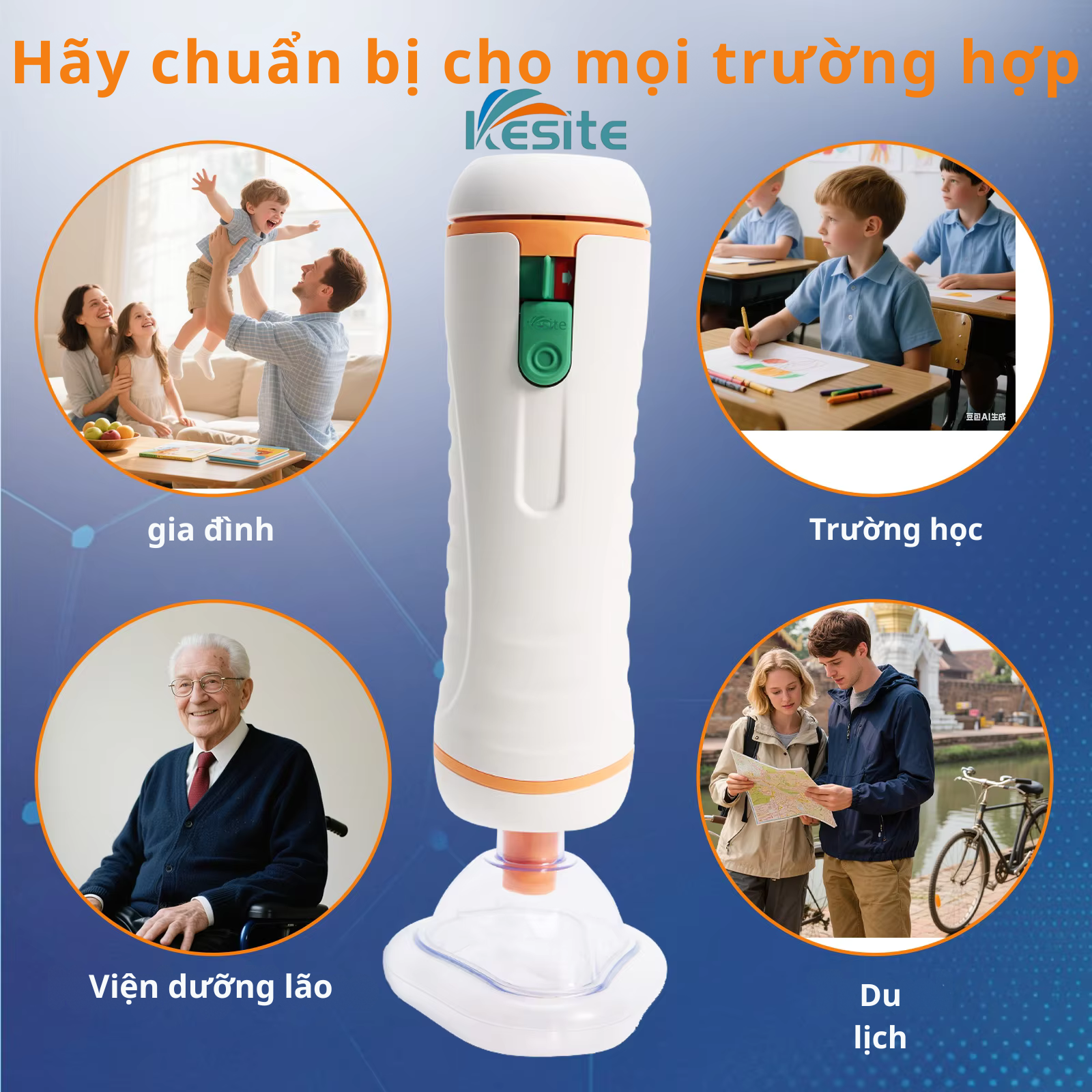 Dụng cụ hỗ trợ sơ cứu hóc dị vật KESITE model: Type IA chính hãng bảo hành 12 tháng