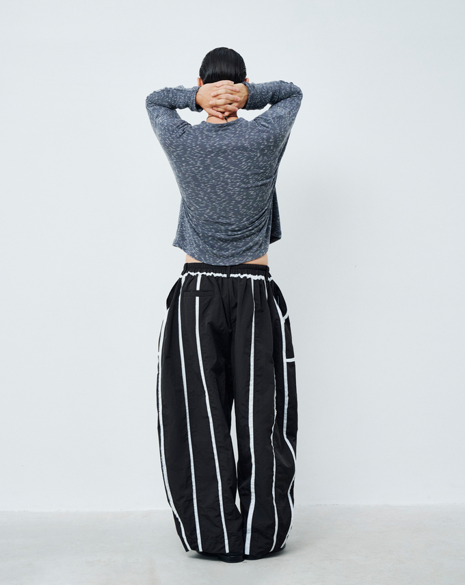 Raw Edge Pants Black