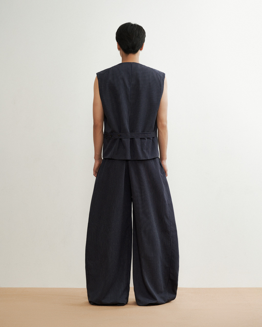 Daiwa Gilet Navy Stripe