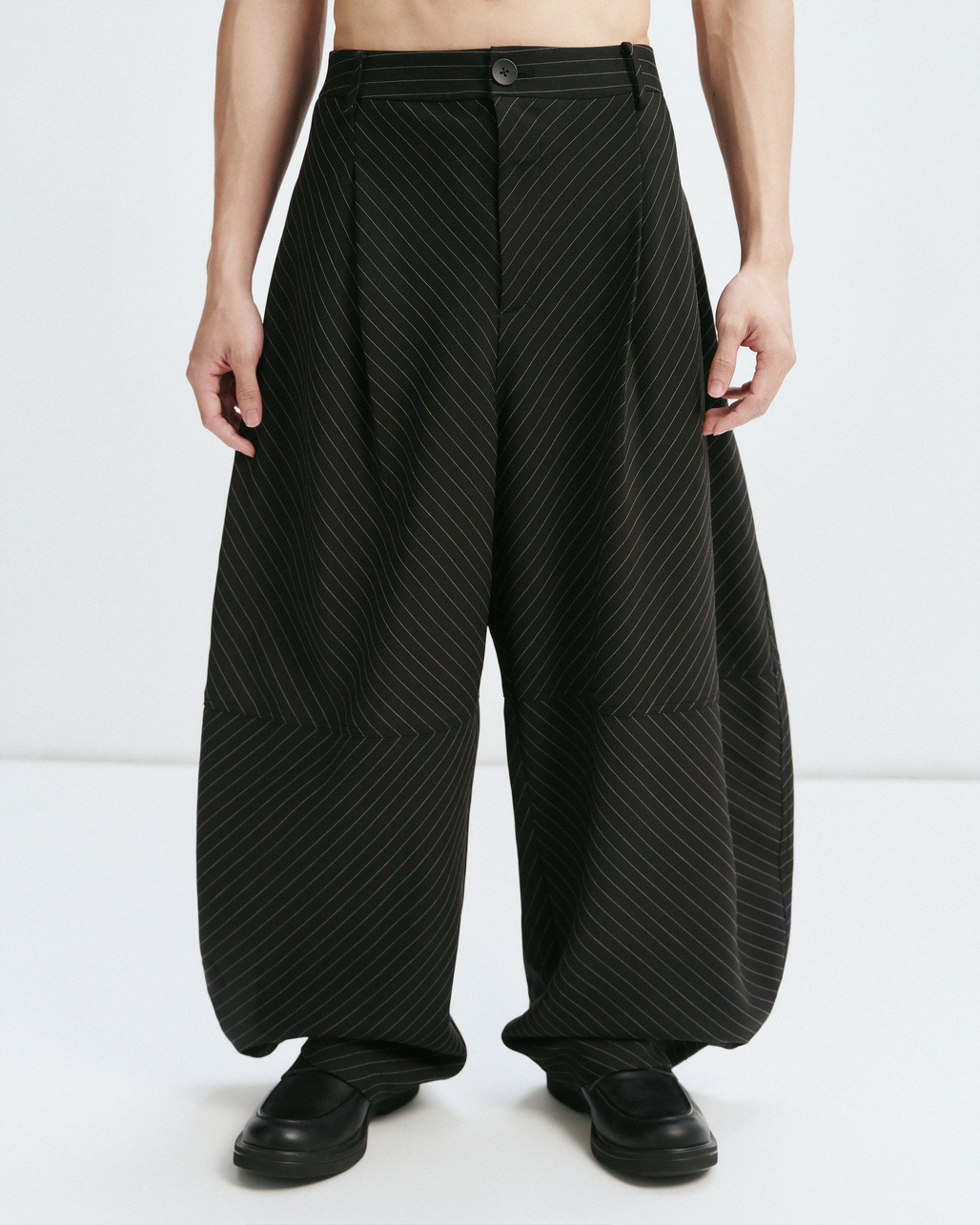 Pyxis Pants Black & White Stripes