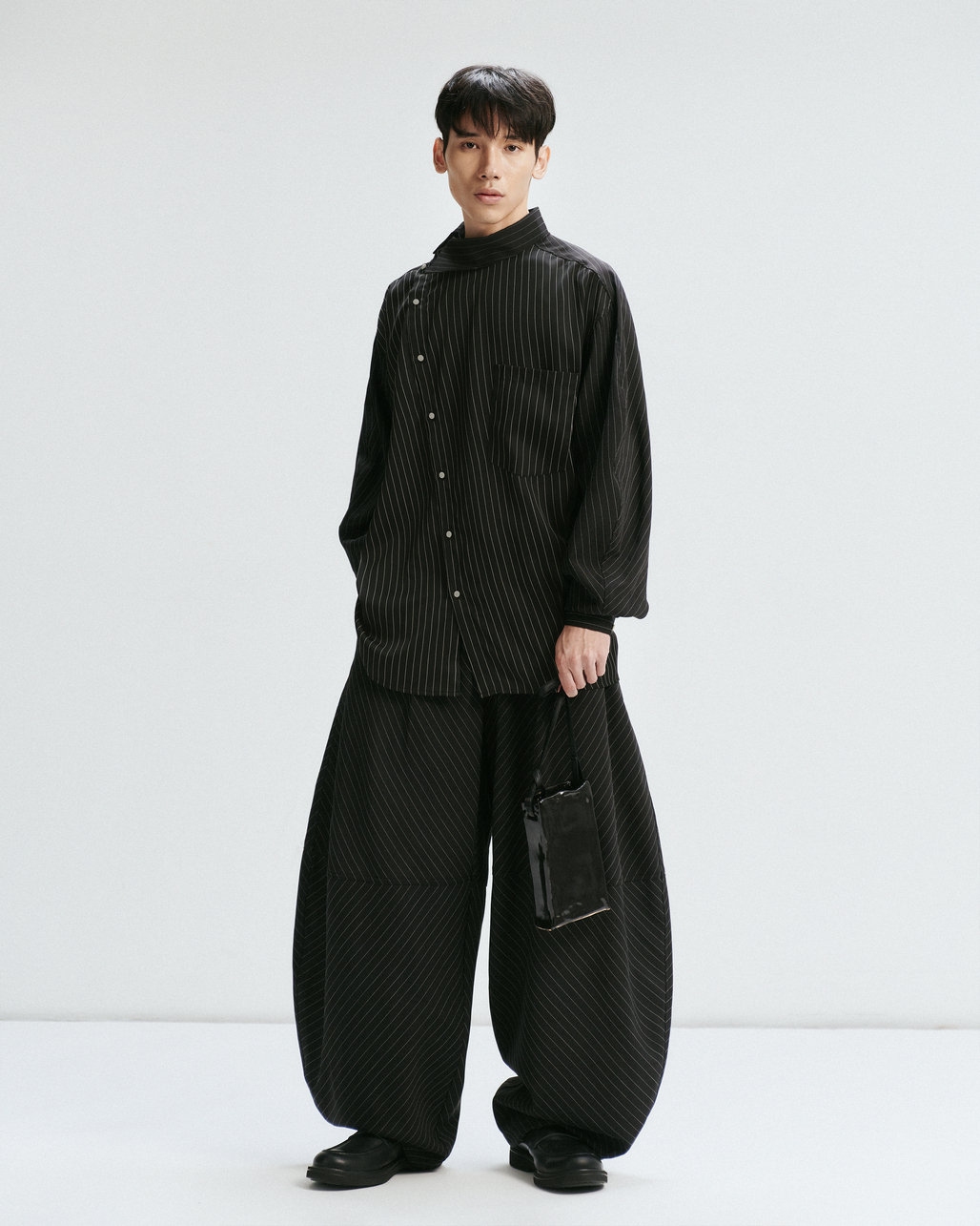 Pyxis Pants Black & White Stripes