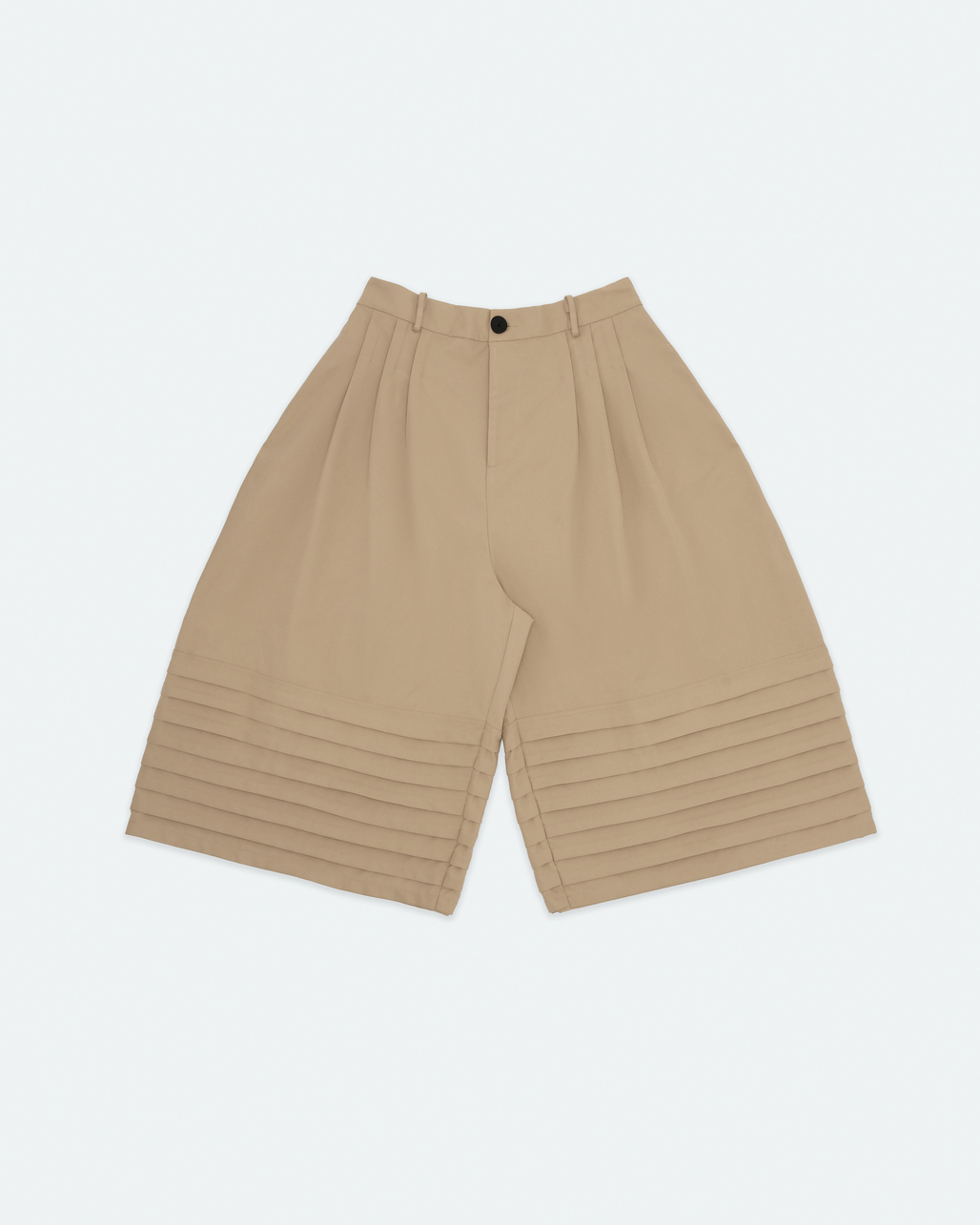 Plate Culottes Pants Beige