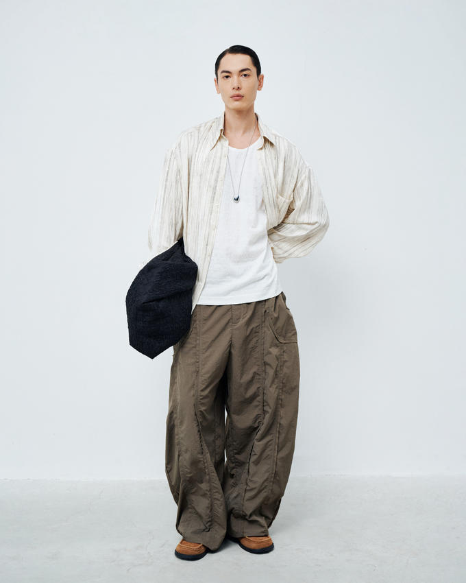 Raw Edge Pants Brown