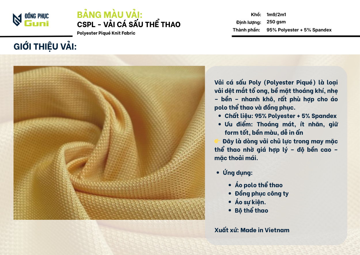 Áo Polo Guni Basic CSPL 28 Hồng Phấn