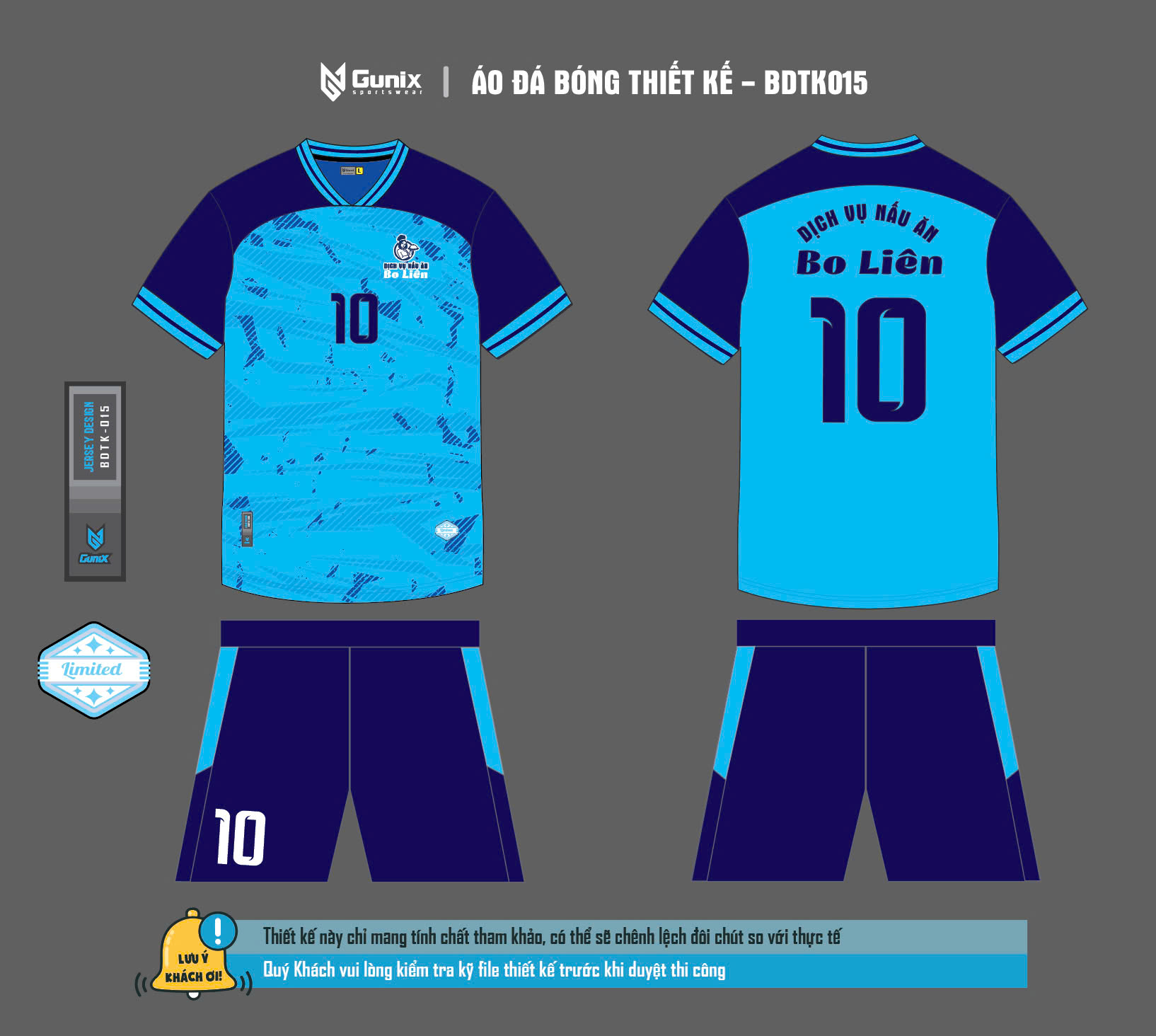 Áo Đá Bóng Thiết Kế Gunix - BDTK015