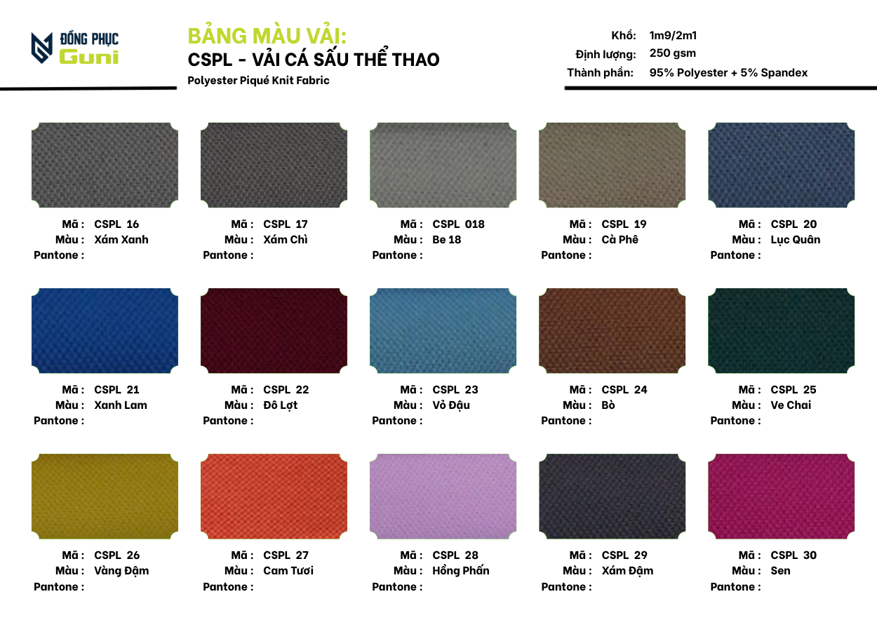 Áo Polo Guni Basic CSPL 14 Đậu Đậm