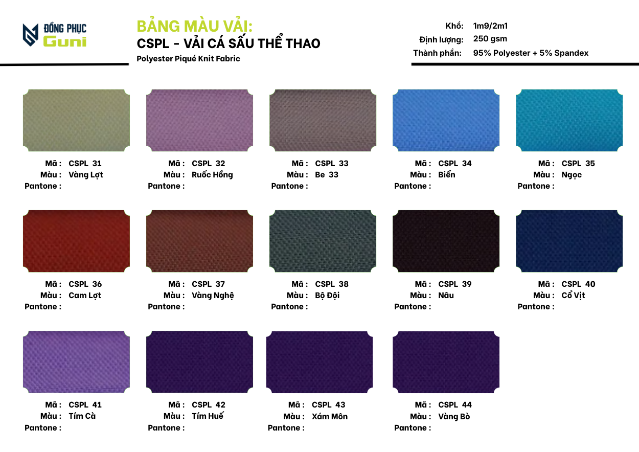 Áo Polo Guni Basic CSPL 40 Cổ Vịt