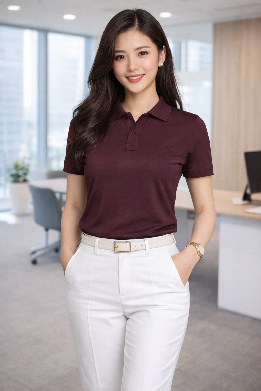 Áo Polo Guni Basic CSPL 08 Đỏ Đậm