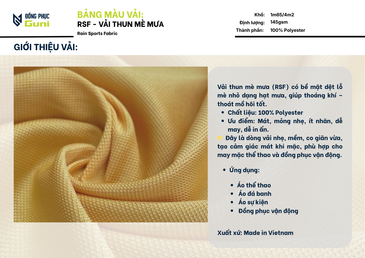 Áo PoLo Guni Basic RSF 10 Trắng Tinh