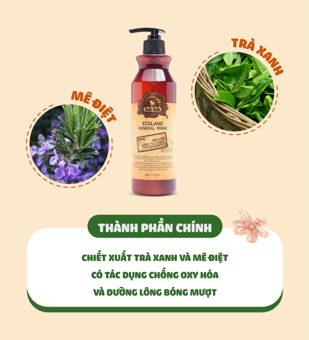 Dầu xả cho chó Budle'Budle