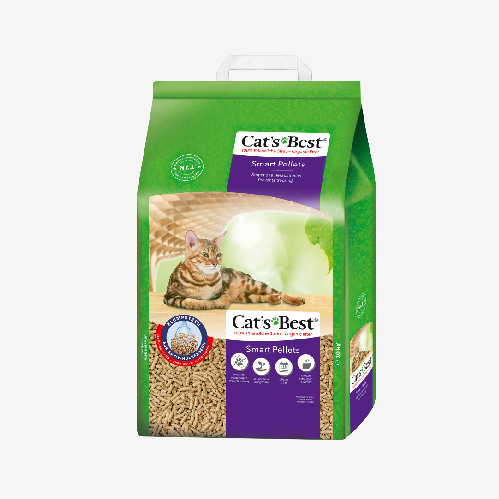 Cát vệ sinh hữu cơ vón cục cho mèo lông dài Cat’s Best Smart Pellets