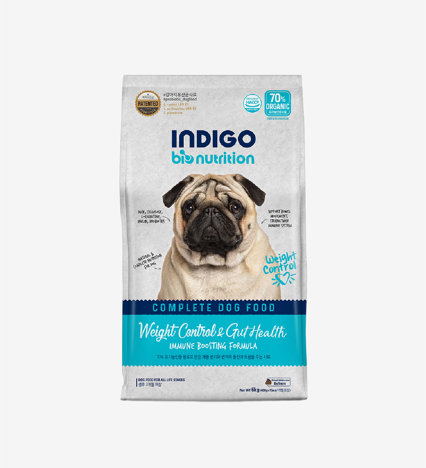 Thức ăn dinh dưỡng chức năng cho chó kiểm soát cân nặng và tăng cường sức khỏe tiêu hóa