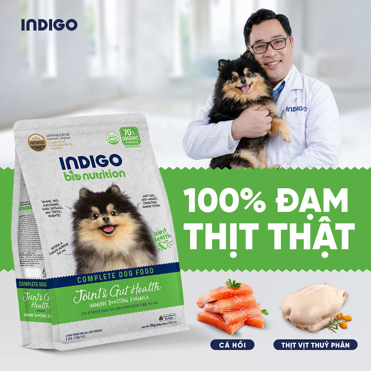 Thức ăn dinh dưỡng chức năng cho chó tăng cường sức khỏe khớp và tiêu hóa