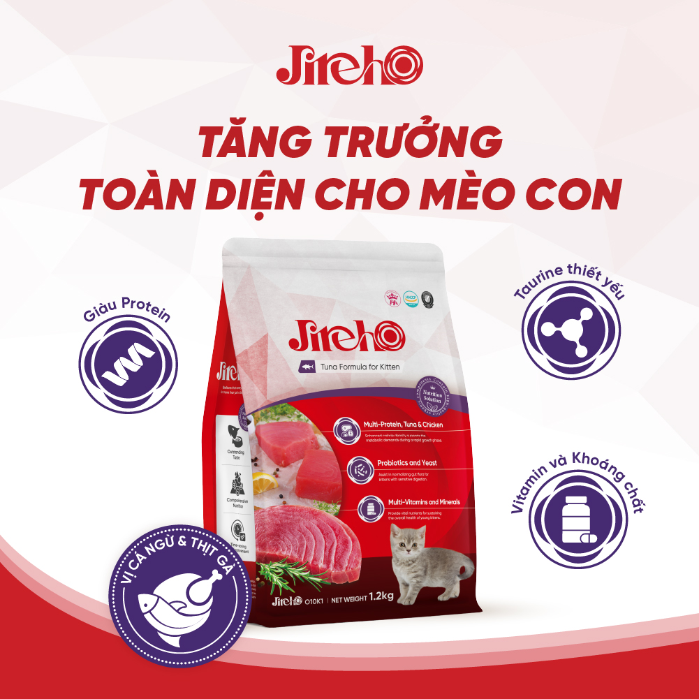 Thức ăn JirehO Cá ngừ cho mèo con