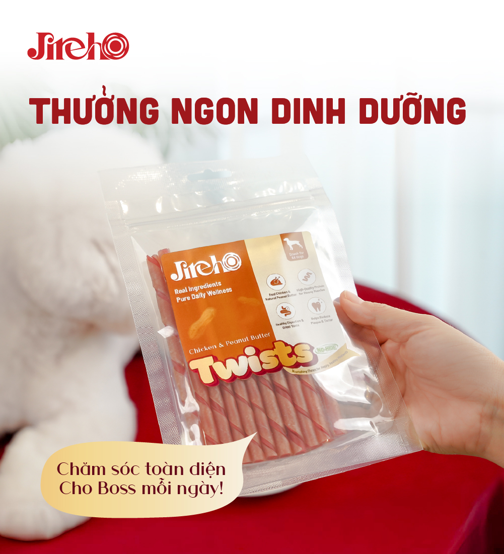 Que xoắn Thịt gà & Bơ đậu phộng
