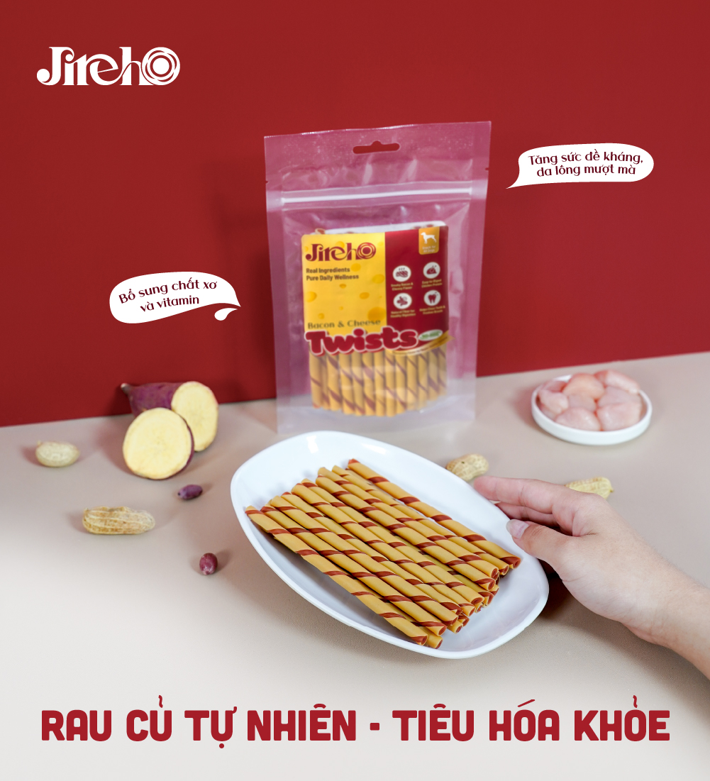 Que xoắn hương Thịt xông khói & Phô mai