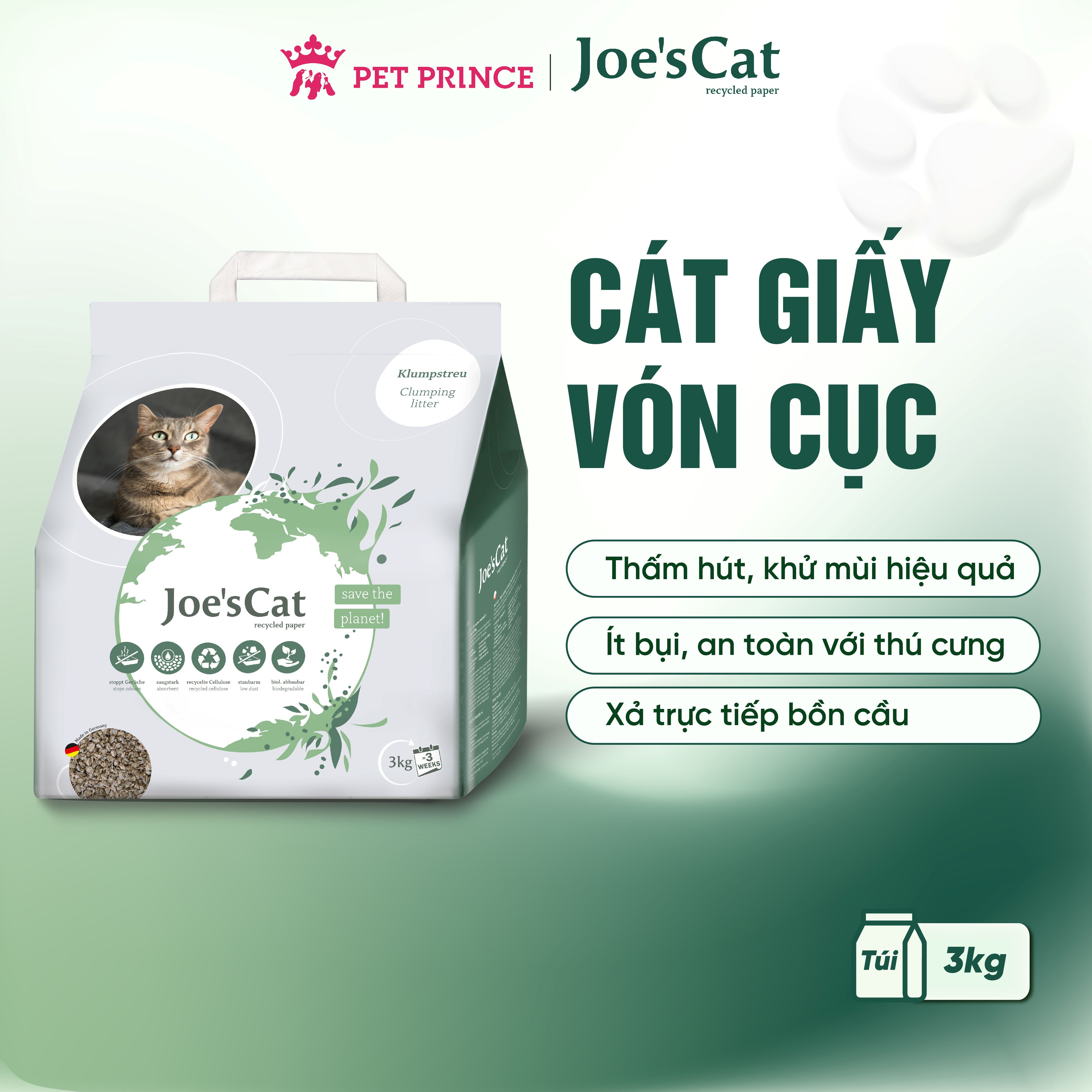 Cát giấy vón cục Joe's Cat